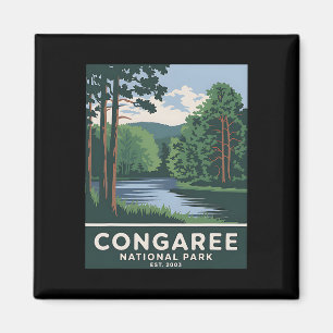 Aimant Congaree National Park Camping randonnée Vintage H