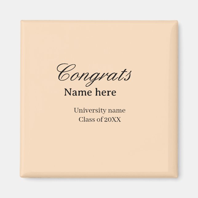 Aimant Congrats graduate university name class of 20XX na (Devant)