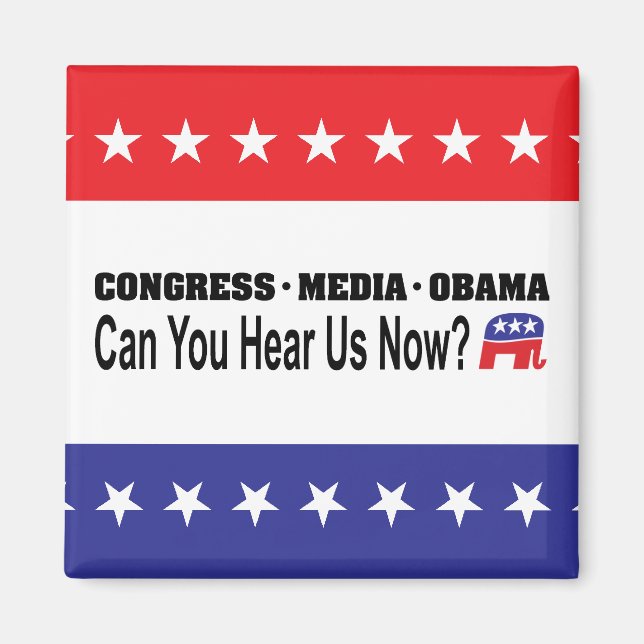 Aimant Congrès Média Obama Pouvez-Vous Nous Entendre Main (Devant)