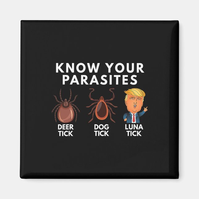 Aimant Connaissez Vos Parasites Deer Tick Dog Tick Luna T (Devant)