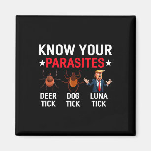 Aimant Connaissez vos parasites Mème anti-Trump Trump Par