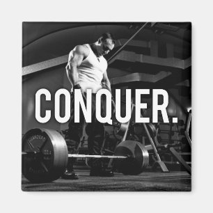 Aimant CONQUER - "Construction du corps" Exercice Motivat