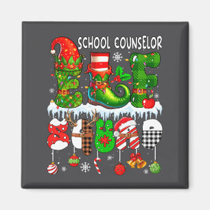Aimant Conseiller Scolaire Elfe Équipe Xmas Chapeau D'Elf