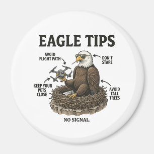 Aimant Conseils drôles d'aigle chauve Humour survie natur