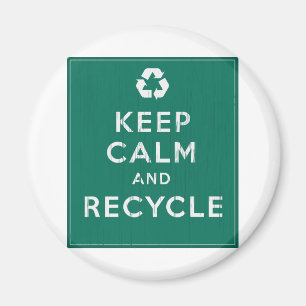Aimant Conserver le calme et le recyclage