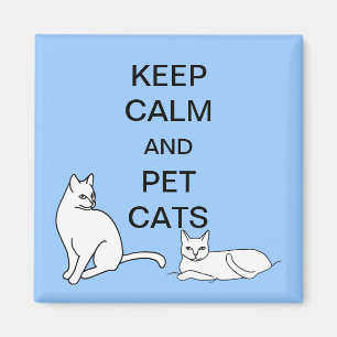 Aimant Conserver le calme et les chats pour animaux de co