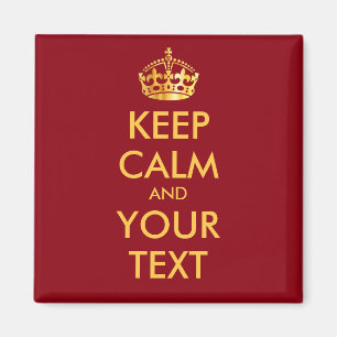Aimant CONSERVEZ CALME et VOTRE TEXTE - texte personnalis