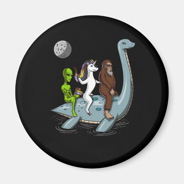 Aimant Conspiration Bigfoot Loch Ness Monster Water Ski (Devant)