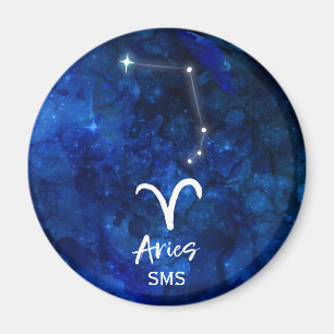 Aimant Constellation du zodiaque Bélier Monogramme Galaxi