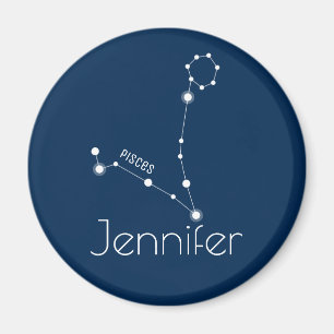 Aimant Constellation Zodiaque personnalisée Pisces