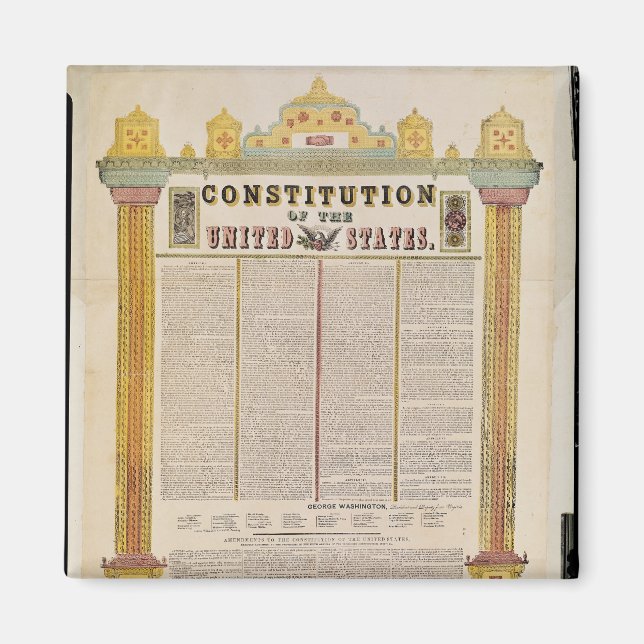Aimant Constitution des États-Unis d'Amérique (Devant)