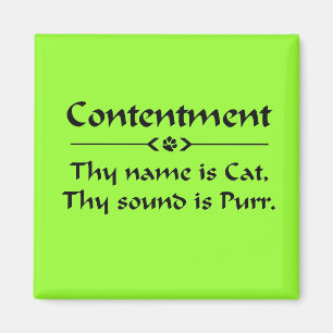 Aimant Contentement ton nom est chat