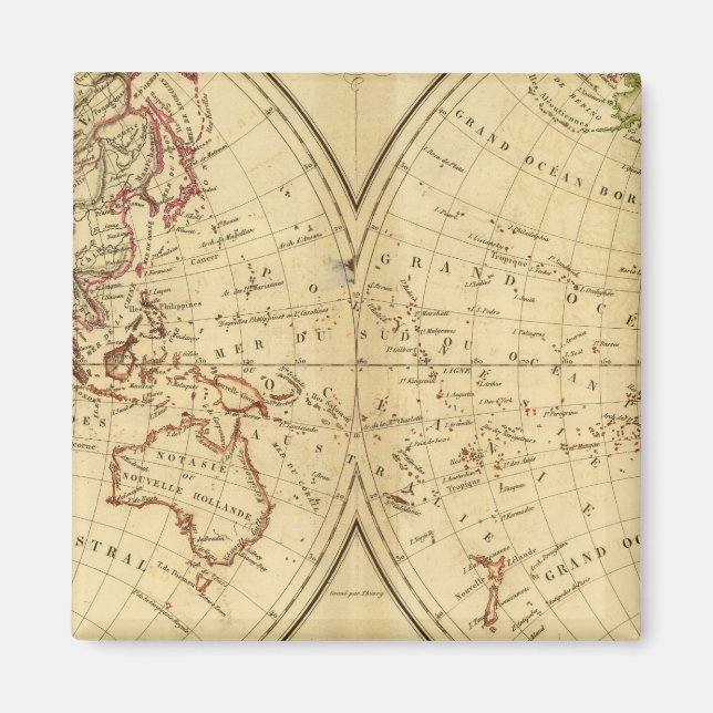 Aimant Continents (Devant)