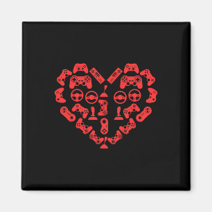 Aimant Contrôleur Coeur Valentines Jour Cool Jeu Jeu