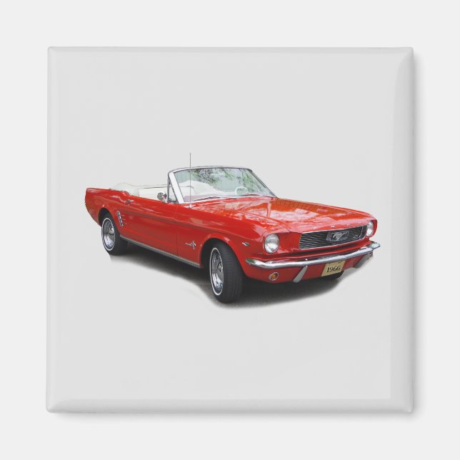 Aimant convertible rouge 1966 (Devant)