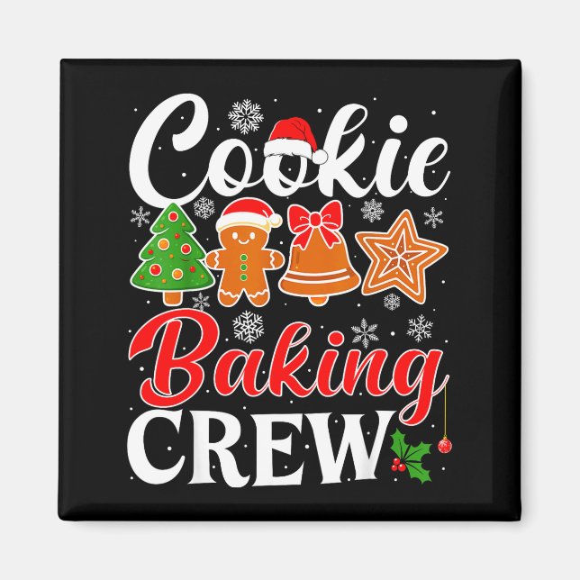 Aimant Cookie Baking Crew Gingerbread Xmas Holiday Cookie (Devant)