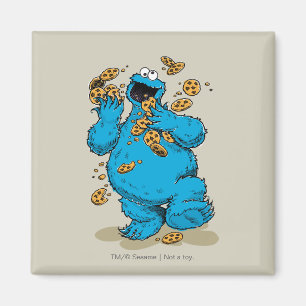 Aimant Cookie Monster Cookies folie