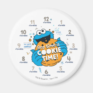 Aimant Cookie Monster   Tout moment est le bon pour les c