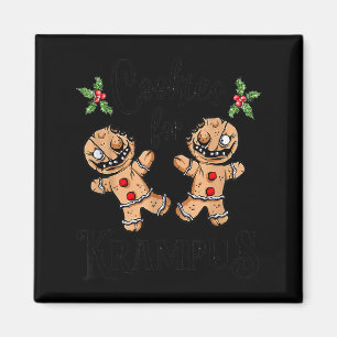 Aimant Cookies d'épices effrayants pour Krampus Noël Goth