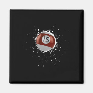 Aimant Cool 15 balles Quinze Billard Billard Peinture Spl