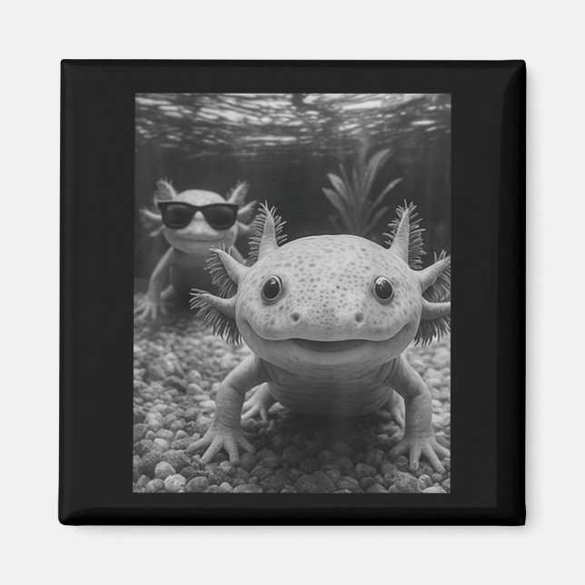 Aimant Cool Axolotl Selfie (Devant)