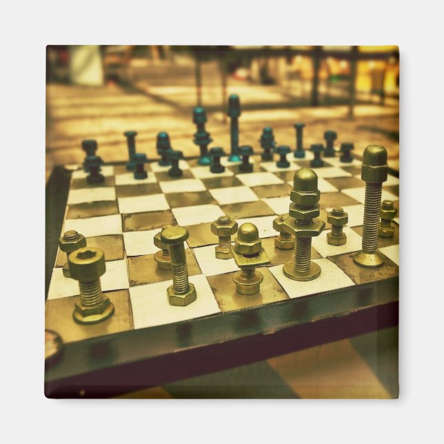 Aimant Cool Chess Board with Nuts and Bolts (Devant)