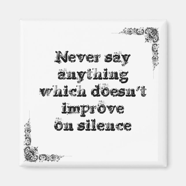 Aimant Cool grande sagesse simple philosophie phrase de t (Devant)