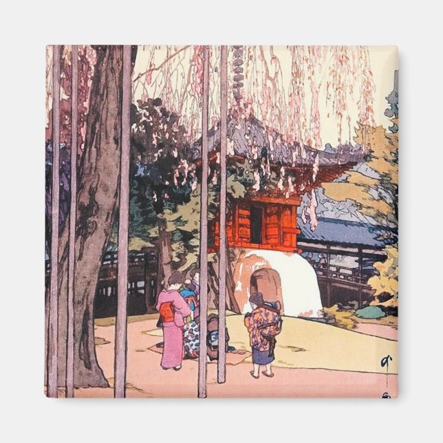 Aimant Cool japonais cerisier en Kawagoe Yoshida art (Devant)