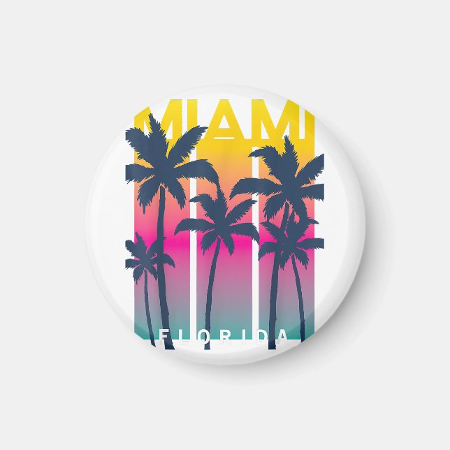 Aimant Cool Miami Florida Graphic Design Tee - shirts, I  (Devant)