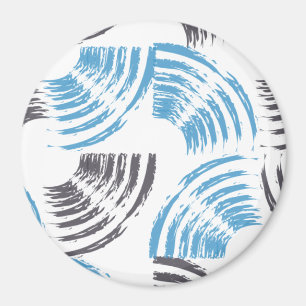 Aimant Cool, moderne, bleu abstrait tendance