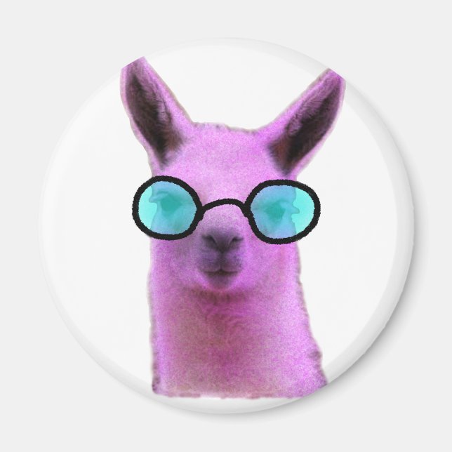Aimant Cool Pink Llama ! (Devant)
