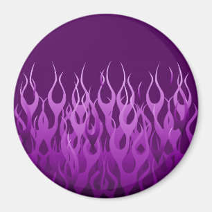 Aimant Cool Purple Racing Flames Design