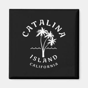 Aimant Cool rétro Catalina Island Palm Tree Mens Femme C