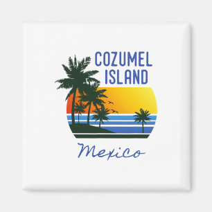 Aimant Cool rétro Cozumel Original Mexique Plages Femmes 
