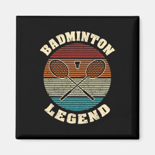 Aimant Cool Retro Crossing Raquettes Badminton Légende Ba