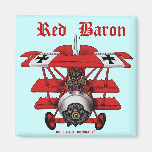 Aimant Cool rouge baron plan magnétique conception (Devant)