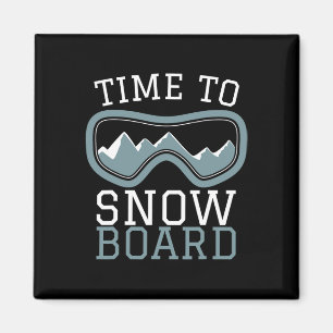 Aimant Cool Snowboard Slide Sports Tee I Snow Piste