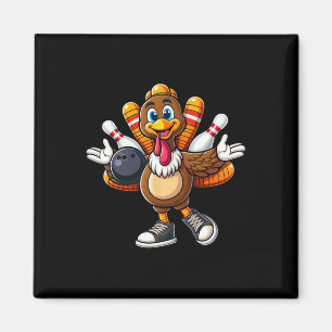 Aimant Cool Thanksgiving Bowling Gobble Joueur Turquie Bo