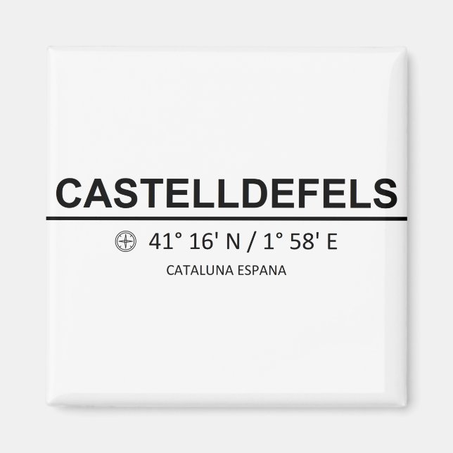 Aimant Coordinates Castelldefels (Devant)