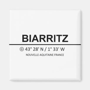 Aimant Coordonnées Biarritz - Coordonnées Biarritz