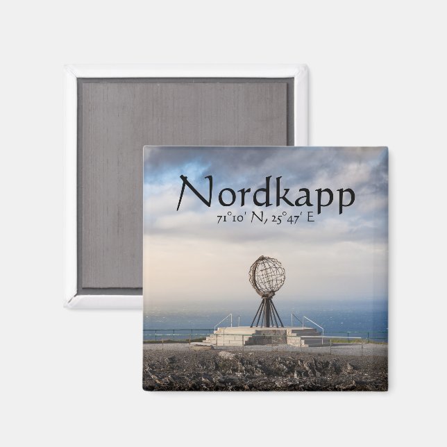 Aimant Coordonnées Nordkapp (Recto/Verso)