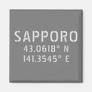 Aimant Coordonnées Sapporo Latitude & Longitude