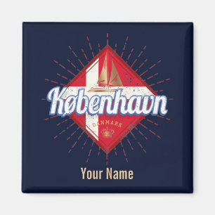 Aimant Copenhague capitale Danemark Retro voilier