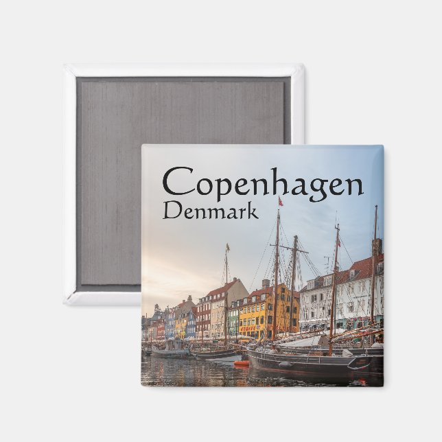 Aimant Copenhague Danemark Souvenir (Recto/Verso)