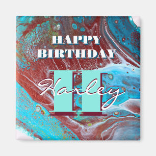 Aimant Copper and Teal Acrylic Flow