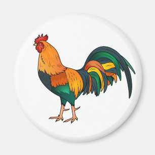 Aimant Coq Animé