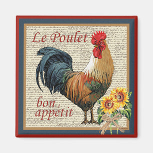 Aimant Coq français de cru de cuisine de pays