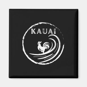 Aimant Coq hawaïen Kauai, poulet, tortue et café