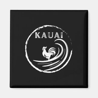 Aimant Coq hawaïen Kauai, poulet, tortue et café