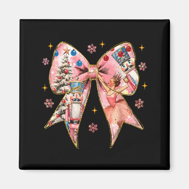 Aimant Coquette Bow Christmas Nutcracker Ballet Festive W (Devant)